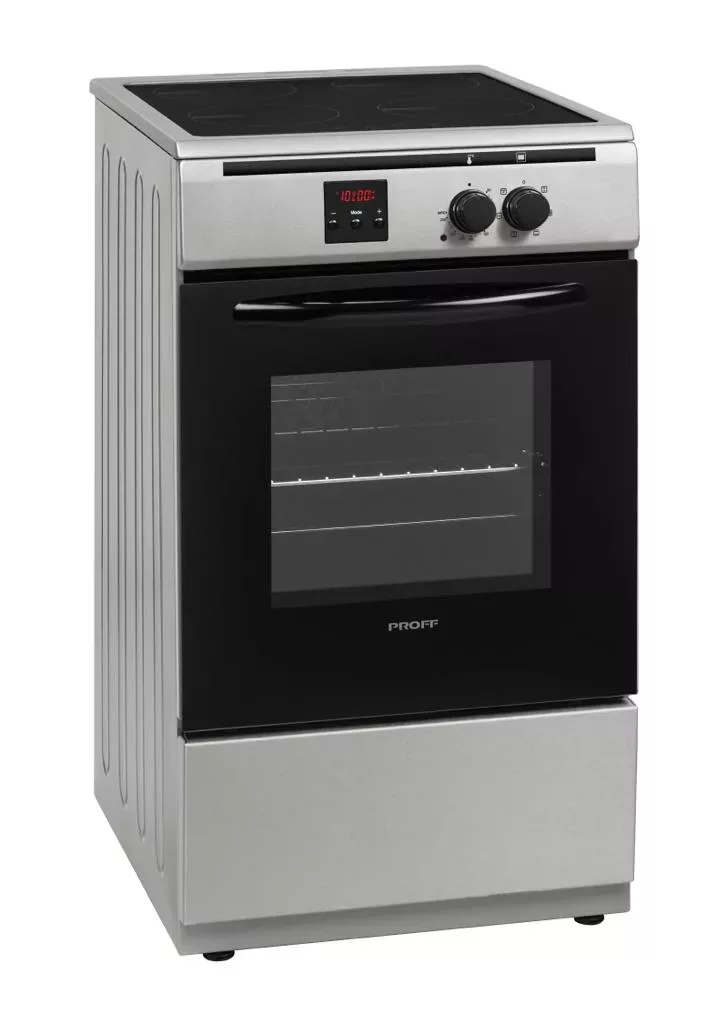 Proff Inductie Fornuis FSIC-5060IX-2 Vrijstaand 50 cm – Boosterfunctie – met Heteluchtoven – Digitale Timer – RVS