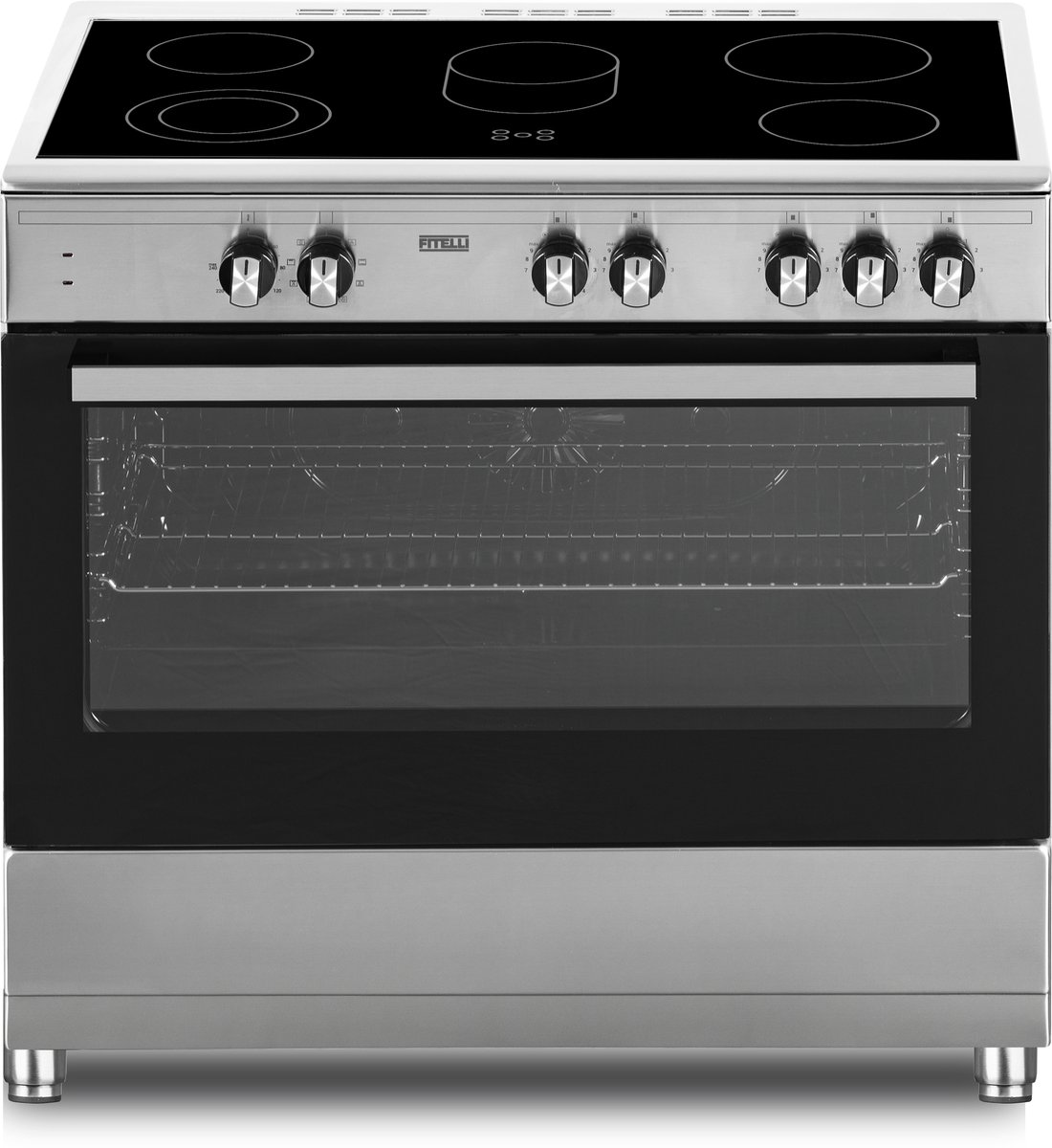 Fitelli Elektrische fornuis - FK9001RVS -  RVS - 9...